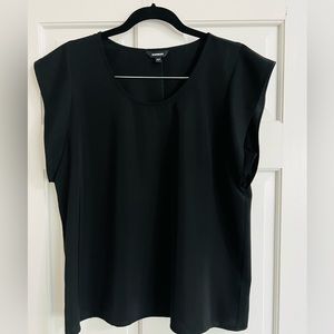 Sleeveless with ruffles! Black Express Blouse